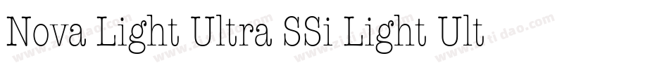 Nova Light Ultra SSi Light Ultra Condensed字体转换